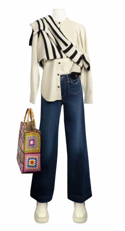 Outfit blau weiss